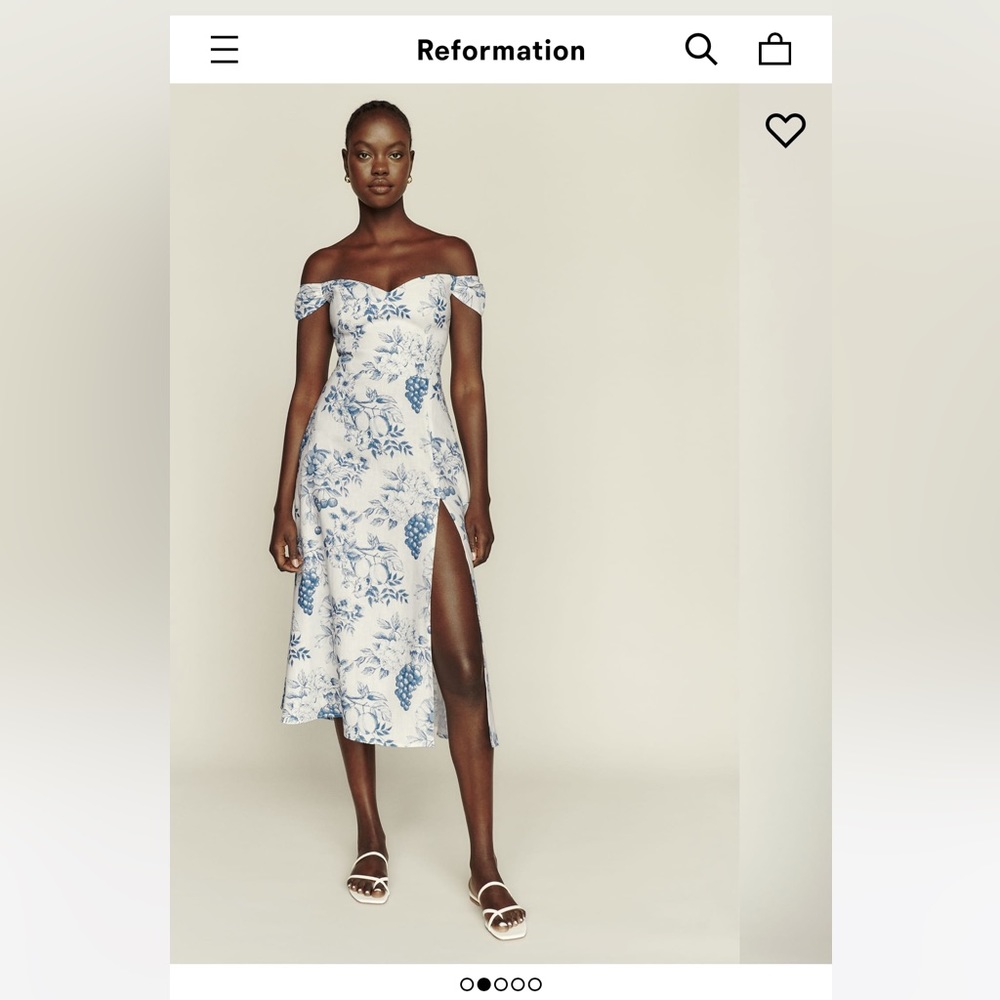 Bridgton midi dress - reformation dress 100% linen